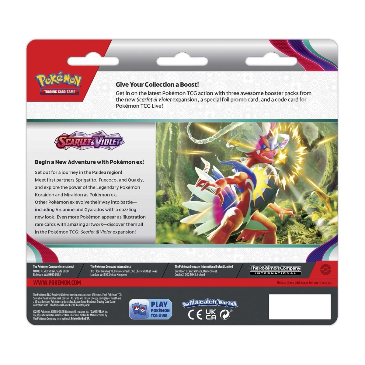 POKÉMON TCG Scarlet & Violet 1 Three-Booster Blister - PokeBox USA
