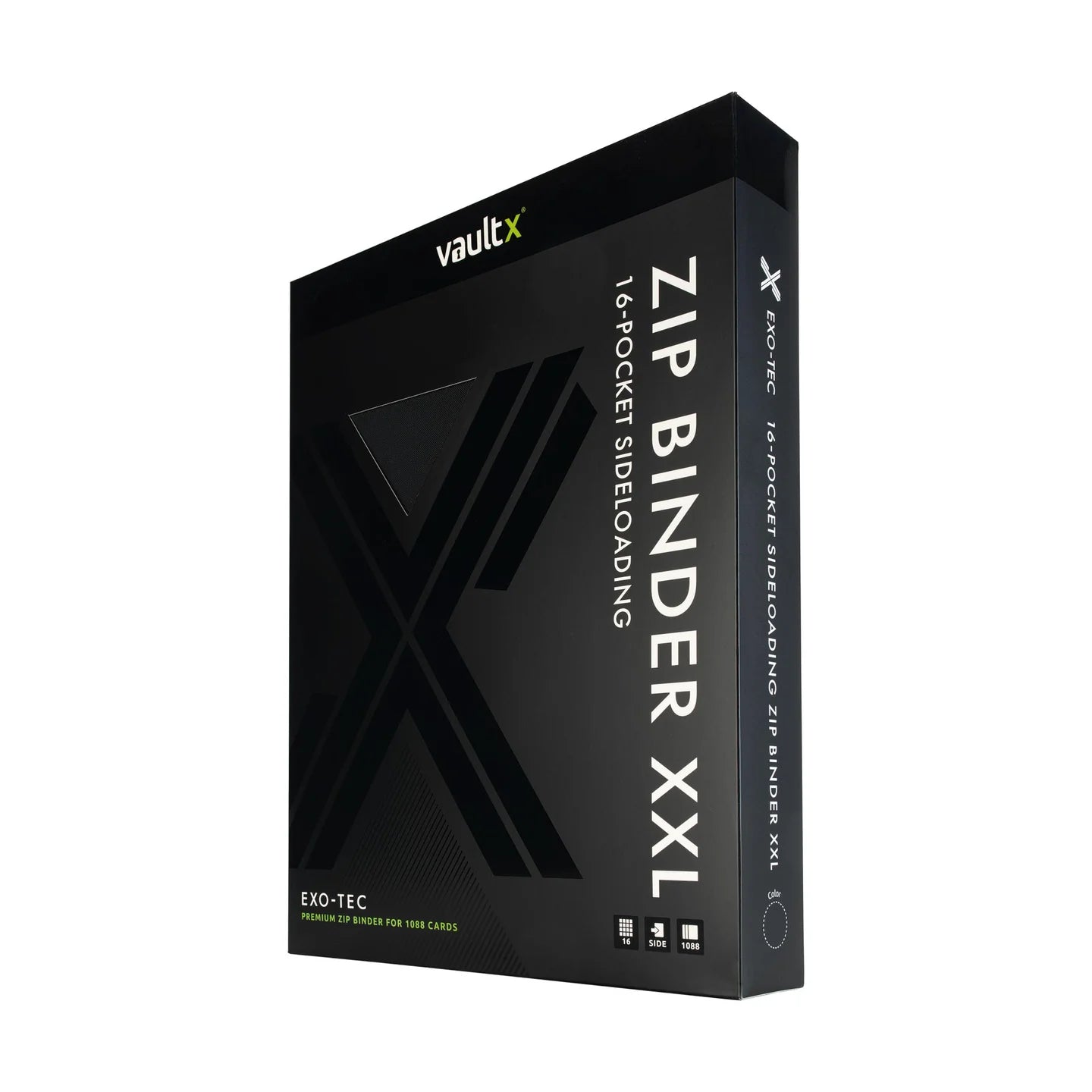 Vaultx - 16-Pocket Exo-Tec® Zip Binder XXL - Signature Black