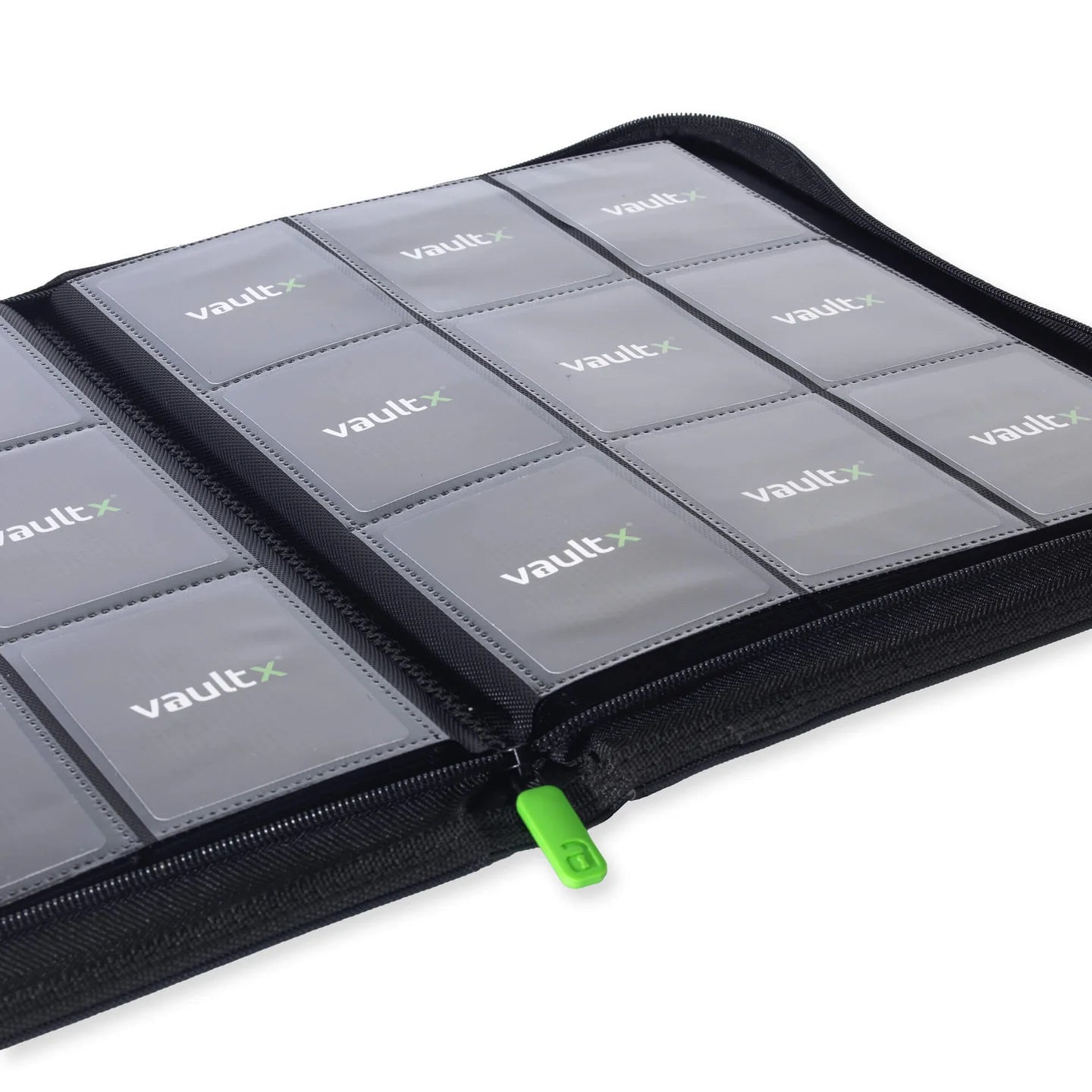 Vaultx - 9-Pocket Exo-Tec® Zip Binder - Signature Black