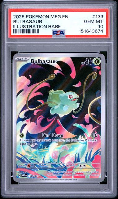 Bulbasaur Illustration Rare Mega Evolution PSA 10