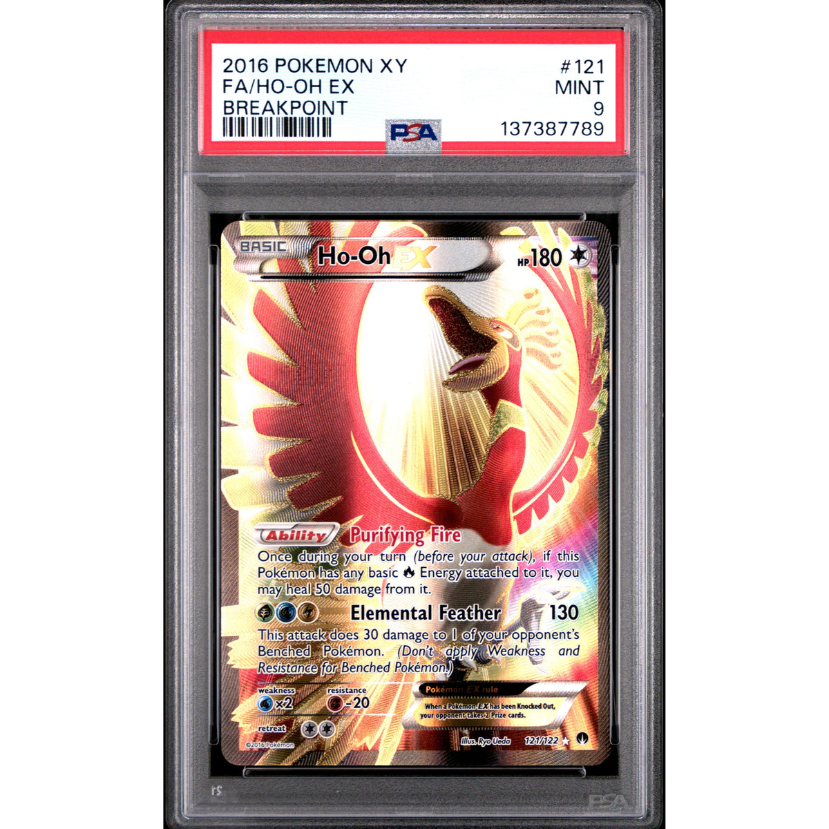 HO-OH EX BREAKPOINT 2016 POKEMON XY BREAKPOINT PSA MINT 9 - PokeBox USA