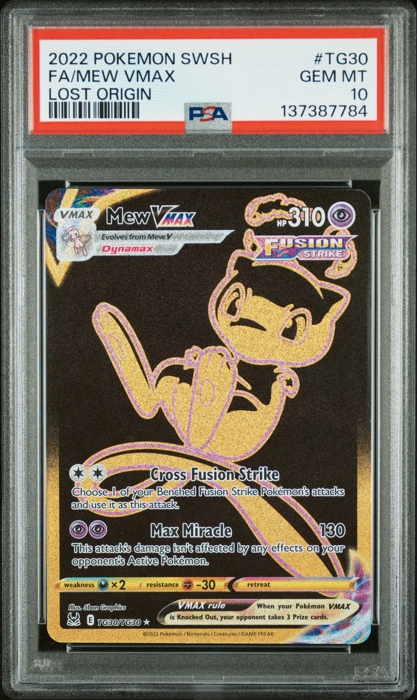 MEW VMAX LOST ORIGIN 2022 POKEMON SWORD & SHIELD LOST ORIGIN PSA GEM MT 10 - PokeBox USA