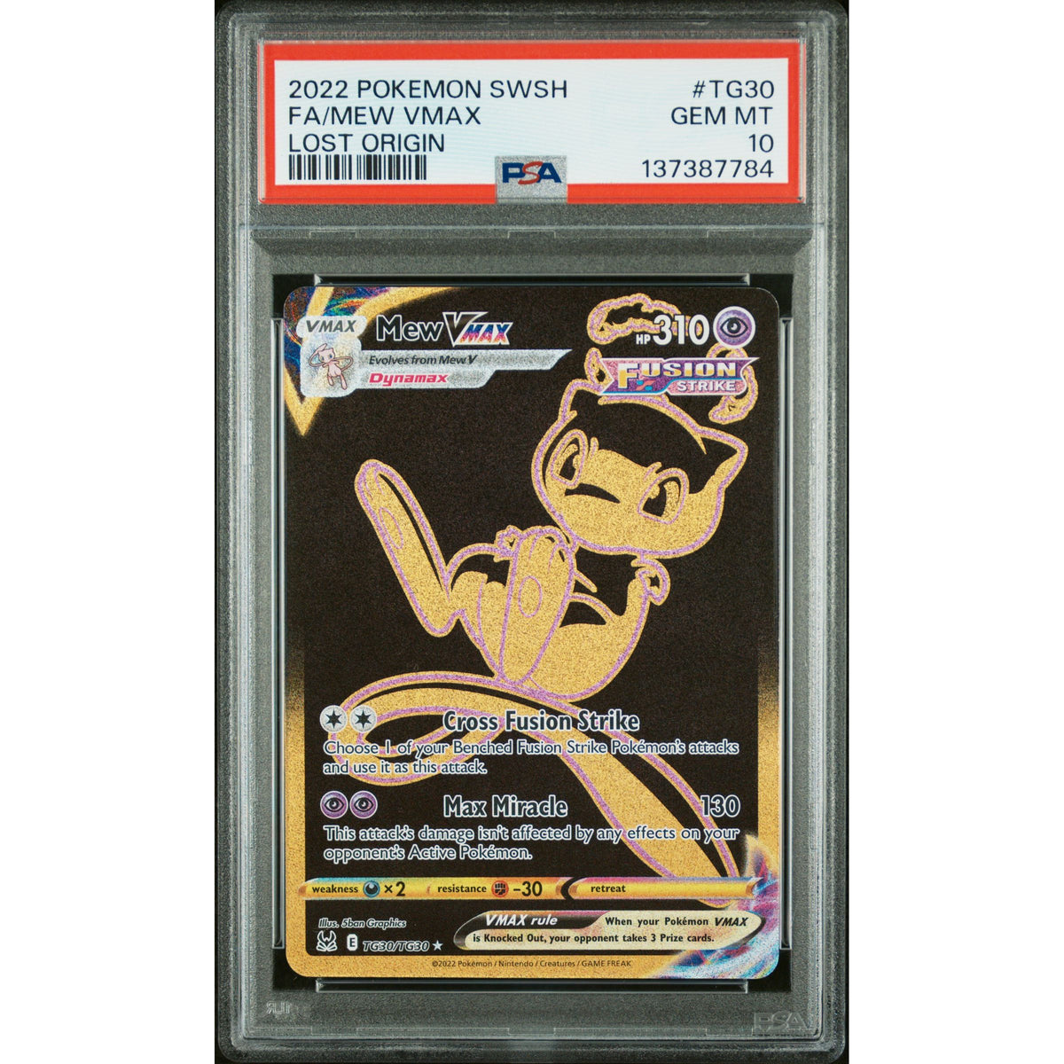 MEW VMAX LOST ORIGIN 2022 POKEMON SWORD & SHIELD LOST ORIGIN PSA GEM MT 10 - PokeBox USA