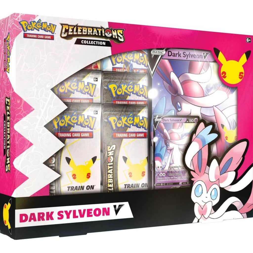 PRE-ORDER - POKÉMON TCG Celebrations -Lance’s Charizard V & Dark Sylveon V Boxes - PokéBox Australia